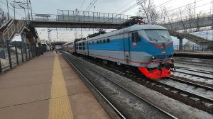 МЦД-3 Петровско-Разумовская. Последний рейс электровоза ЧС-200 с поездом "Москва - Санкт-Петербург".