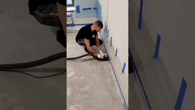Шлифовка пола без пыли, хардкор продолжается! Аккуратно и деликатно! Стены крашены #uzbekmaster смотреть онлайн