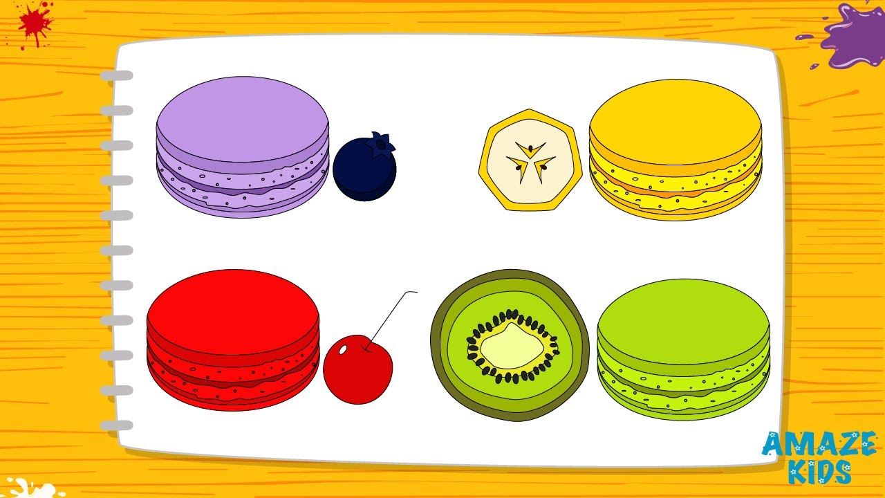 Как Нарисовать Макарон для Детей. Простые Рисунки Своими Руками. Уроки Рисования для Начинающих смотреть онлайн