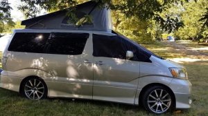 Toyota Alphard campervan first night review Thule EasyBase