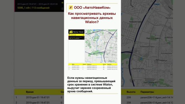 Как просматривать архивы навигационных данных Wialon?