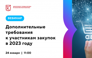 24.01.23 Дополнительные требования к участникам закупок в 2023 году