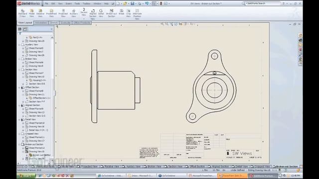 SOLIDWORKS - Broken Out Section Views смотреть онлайн