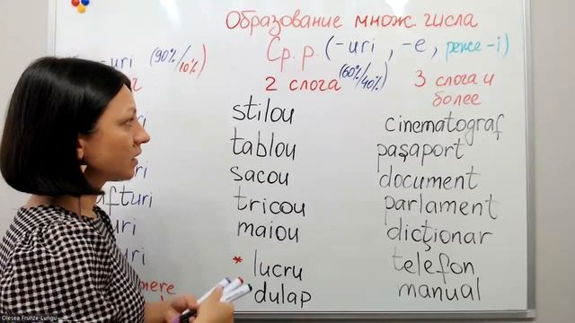 Множественное число существительных среднего рода