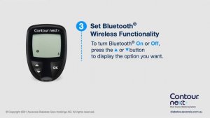 Setting Bluetooth | CONTOUR NEXT | mmol/L | Australia (en_AU)