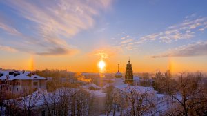 Зимняя радуга?. Эффект гало. Ярославль. ❄️