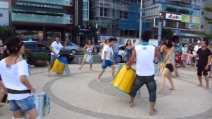 Korean Samba Troupe at the Soundwave Music Festival - Gwangalli Beach - Busan, South Korea