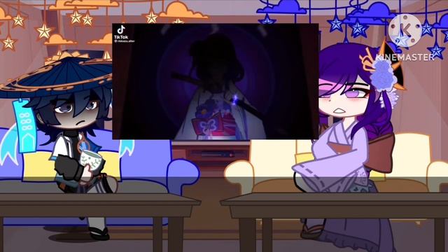 Raiden makoto and wanderer react raiden ei