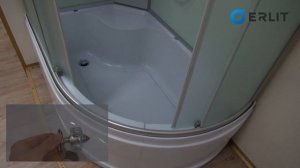 Кабина душевая Erlit 120х80 белая левая высокий поддон ER4512TPL-C3
