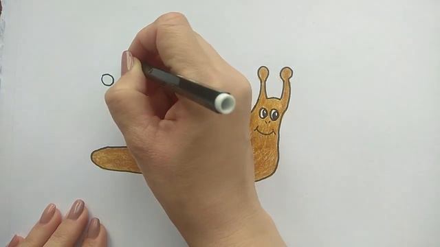 Как нарисовать улитку. Уроки рисования для детей от 3 лет.