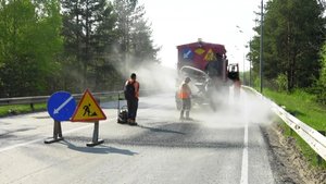 В Урае оптимизировали процесс ямочного ремонта
