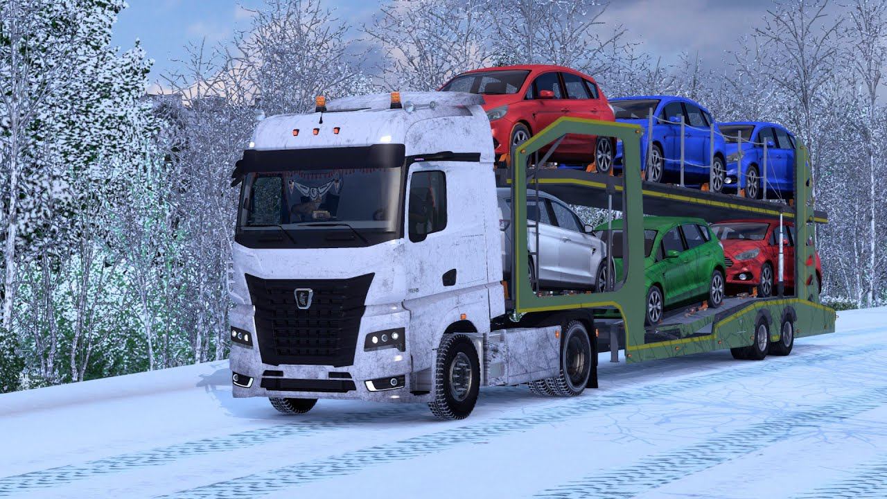 [ETS 2] KamAZ (КамAЗ) 54901 (К5) WInter Delivery from Pskov смотреть онлайн