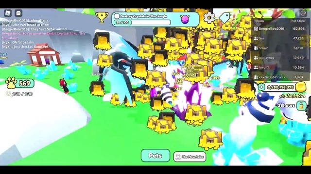 Roblox "Collect All Pets" All Exotic Crystals!