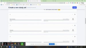 How to create a vocabulary learning set in Quizlet using Chat GPT suggestions