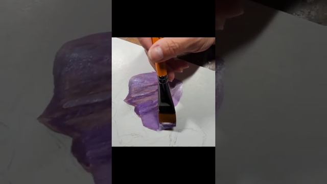 Painting a Dahlia petal