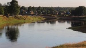 Посёлок Красная Верхнетоемского района. Река Илеша - приток реки Пинеги. 2017 год.