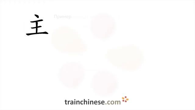 Как пишется 主 (zhǔ) – главный, основной — порядок черт, ключ, примеры и произношение
