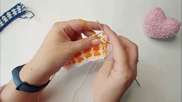 Вязание узора спицами. Ленивый жаккард. смотреть онлайн