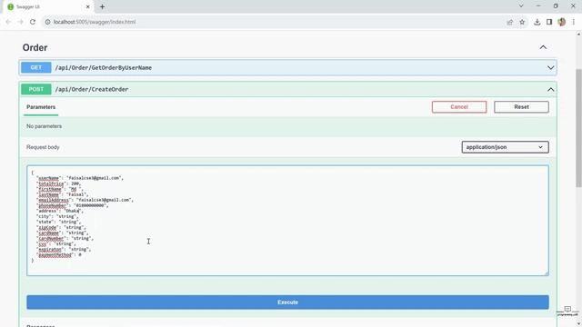92. Ordering.API Microservice using .NET7:  Run & API Testing using Postman