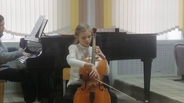 Морозова Милана, 8 лет. И. С. Бах. Менуэт. смотреть онлайн
