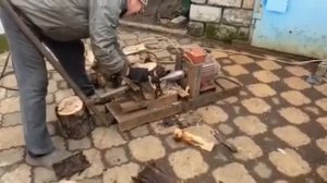 Конусний дровокол мого  брата, супер результат!!!