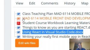 welcome to class video MAD 6114 Building REACT