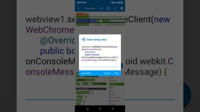 Creating a JavaScript Web Console Log Application in Sketchware - Step by Step Tutorial