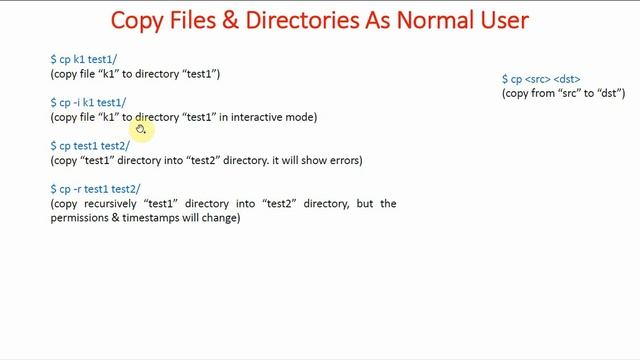 26-Copy files and directories in Linux as normal user | Linux Commands | Linux for Beginners