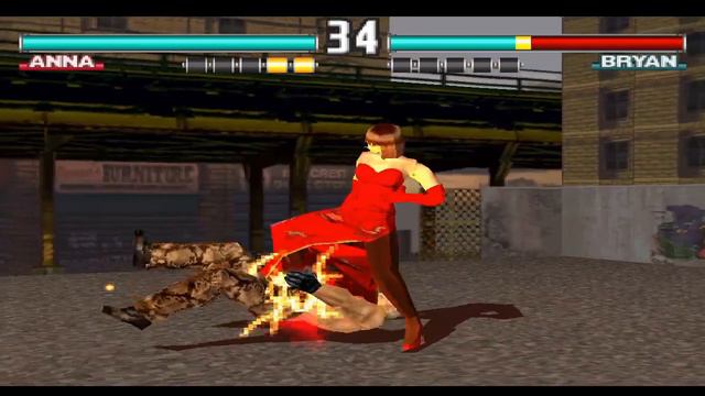 Tekken 3 Anna (red dress) trample Bryan fury (shirtless) смотреть онлайн