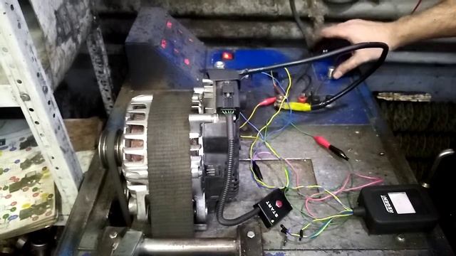 Ремонт генератора Nissan Serena C26 Valeo I-stars проверка на стенде после ремонта. смотреть онлайн