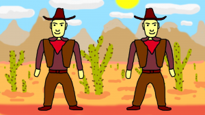 Анимационное видео: Два ковбоя танцуют