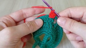 Двойная прихватка КЛУБНИЧКА крючком