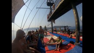 Бодрум. Прогулка на пиратской яхте.Черный остров часть 1