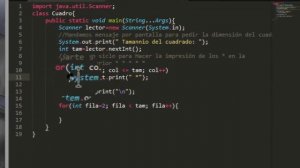 Imprimir un cuadrado de asteríscos en Java (Sublime Text)