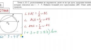 Задача 27868. Математика ЕГЭ. Профиль. Задание № 6. Описанные окружности.