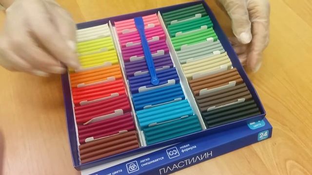 Пластилин 24цв480г Гамма Классический 281036 со стеком
