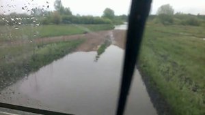 Вездеход дт 30 Витязь  по бездорожью вид с кабины