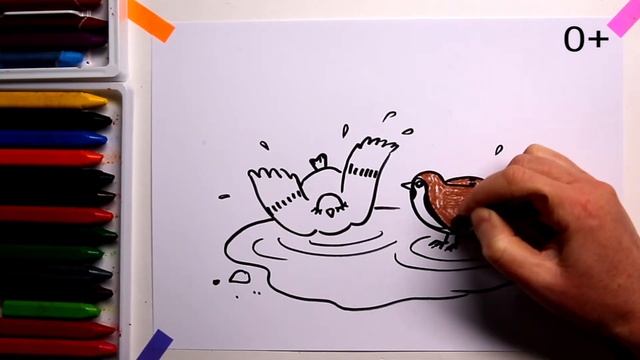 #ВОРОБЕЙ #какнарисовать Уроки Рисования Для Детей #howtodraw #sparrow #drawforchildren смотреть онлайн