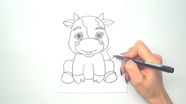 БЫК / Символ 2021 года / Раскраска / Рисунок для детей смотреть онлайн