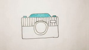 How to draw a camera - как нарисовать фотоаппарат ??