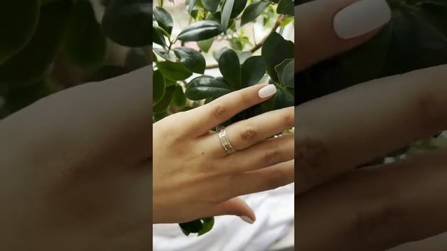 Кольцо Спаси и Сохрани с накладкой из лимонного золота смотреть онлайн