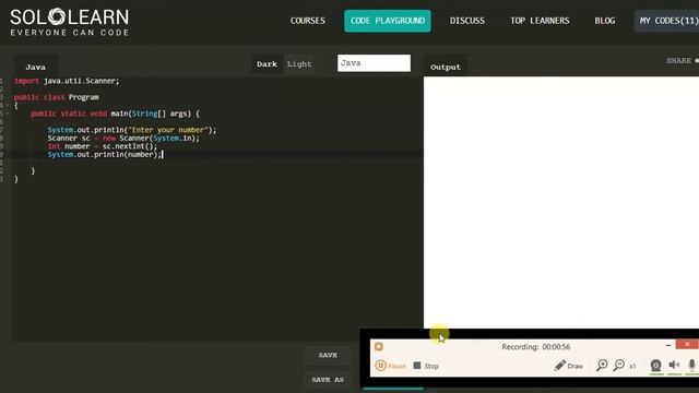 06. Java Scanner with nextInt and modulo/divisible by 2, Solo Learn Tutorial