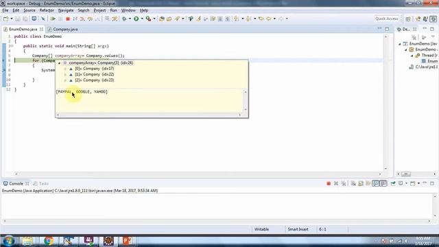 How to define a constructor and method in enum? - enum Company | Java enum | enum in Java