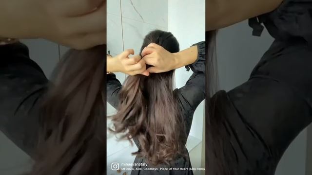 Прическа (коса) за 5 минут на работу или в школу #hairstyle