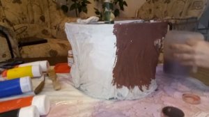 Красивый горшок для цветка своими руками