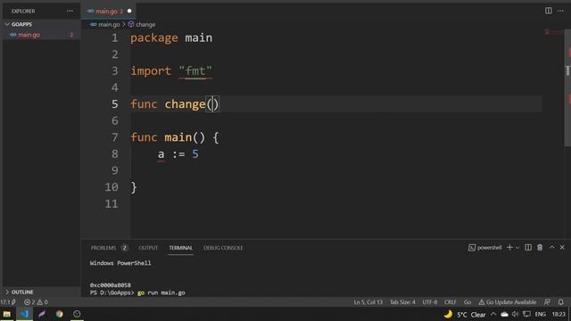 Go #18. Указатели, оператор разыменования (& и *). Уроки Go, go курс, go tutorial смотреть онлайн