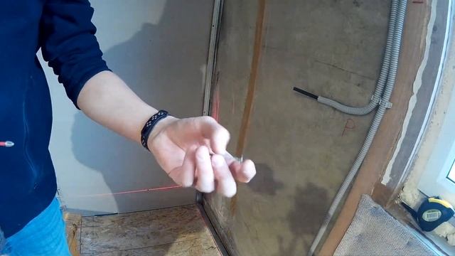 Внутренняя отделка гипсокартоном в каркасном доме 6х6.  Закладные. Подрозетники . Часть 2