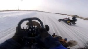 GoPro (onbord) Fun winter karting (зимний картинг г.Омск 2 этап Уникар 2019г.)