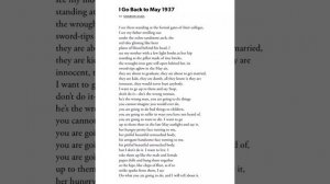 I Go Back to May 1937 by Sharon Olds (Poem)