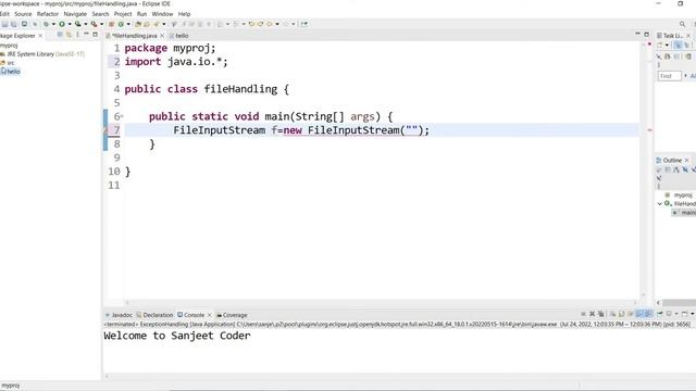 #73 Java Input Output | Java InputStream